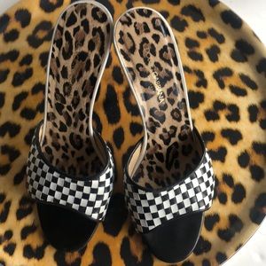 Dolce & Gabbana Vintage Rare Stunning 38 with Dramatic Black&white Basket Weave